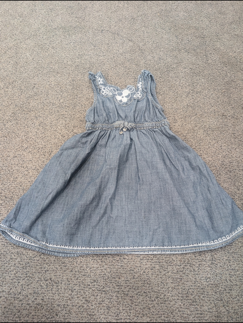 Gymboree Blue Chambray Floral Applique Sundress